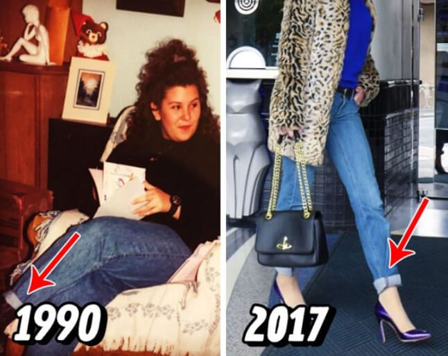 1990'lardan kıvrık paça kot pantolon