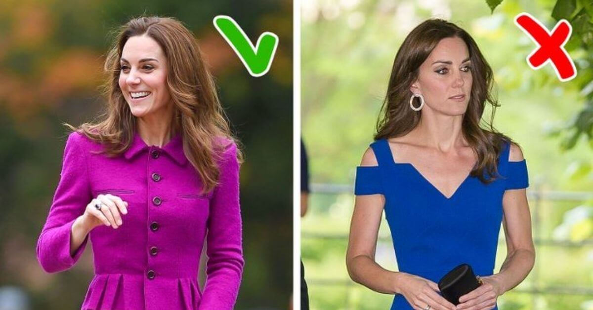 Kate Middleton - Belden Büzgülü Eteği ve V Şeklinde Bir Yaka